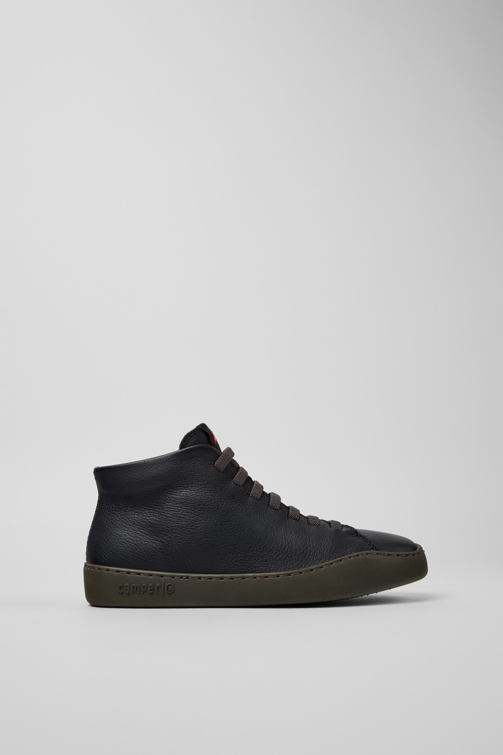 Peu Touring Black Leather Sneaker Booties for Women. - Image 2
