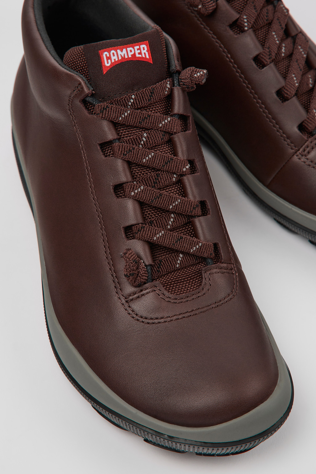 Peu Pista GORE-TEX Burgundy leather sneakers for women