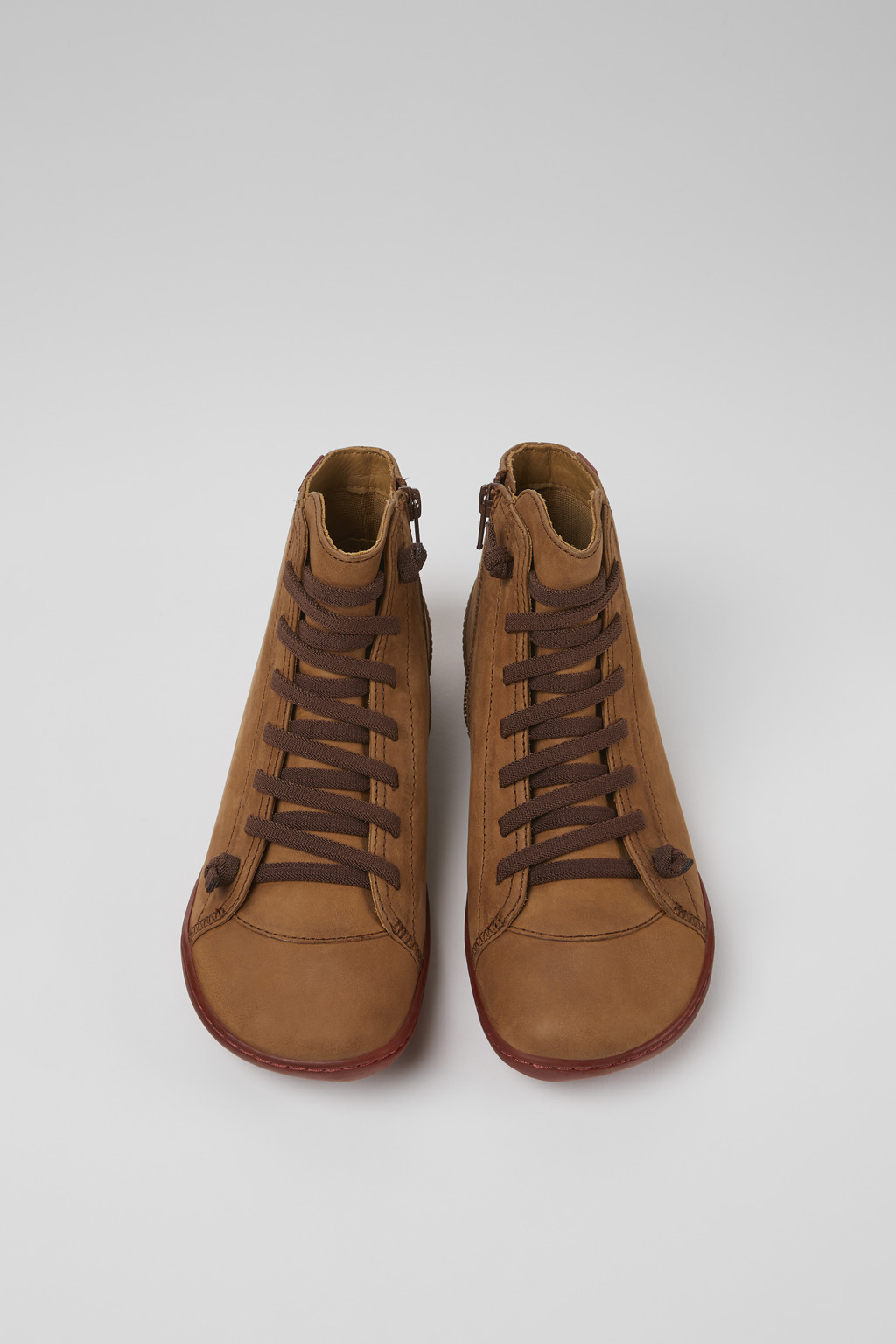 Peu Brown leather ankle boots for women - Image 4