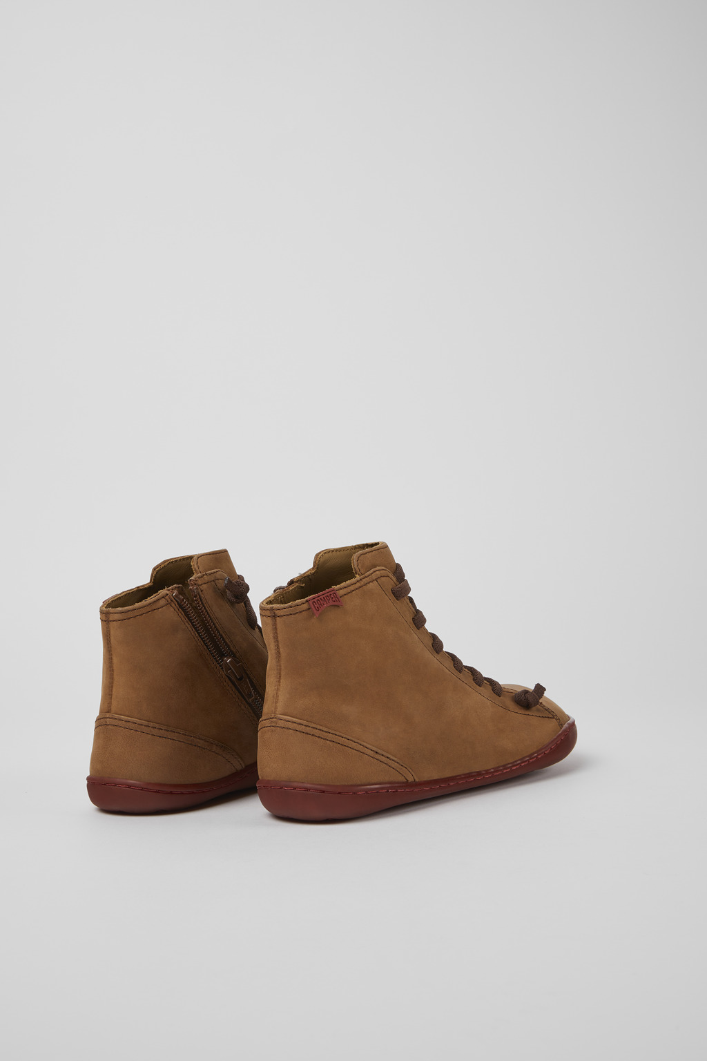 Peu Brown leather ankle boots for women - Image 3