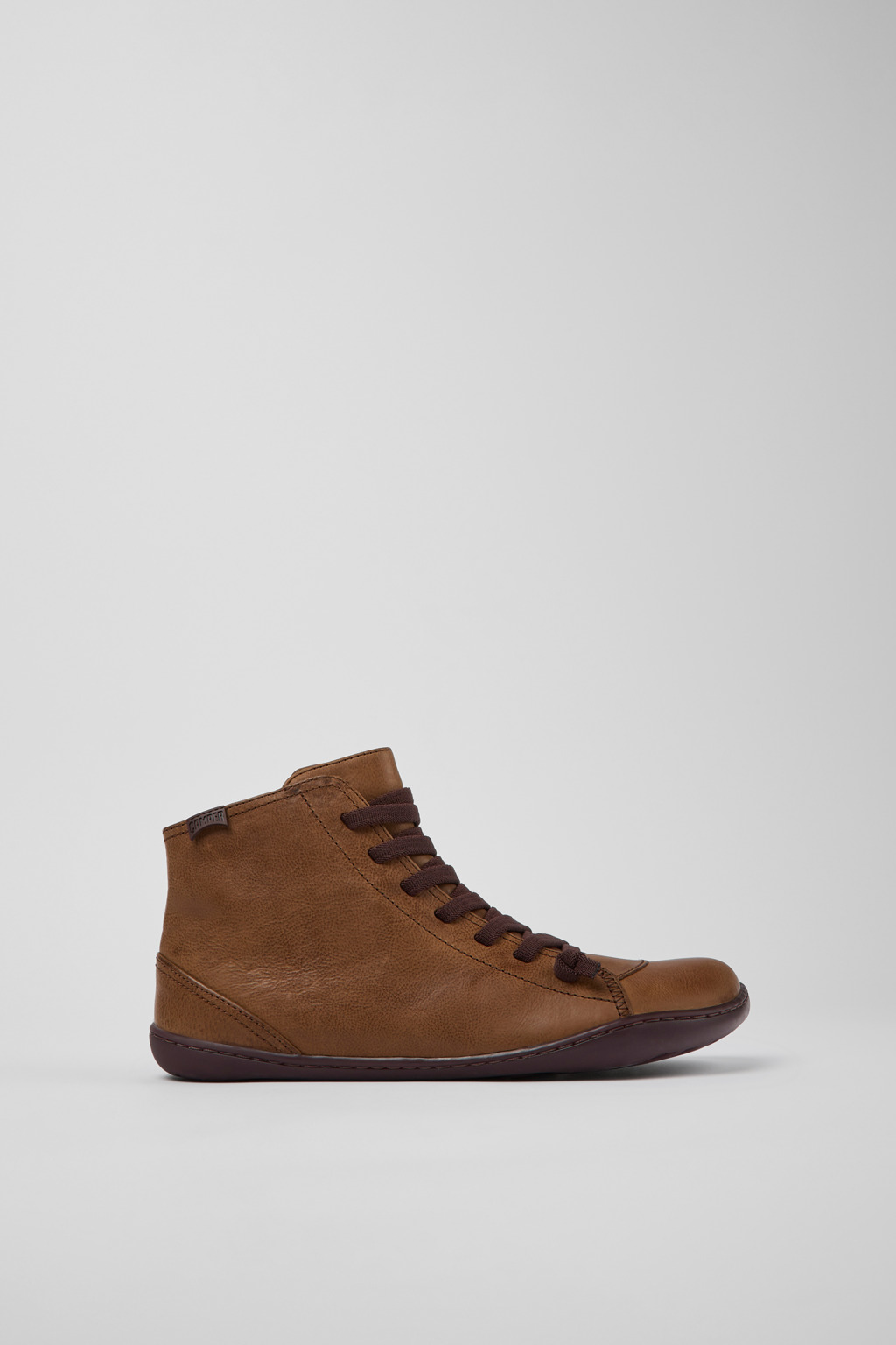 Peu Brown leather ankle boots for women - Image 2