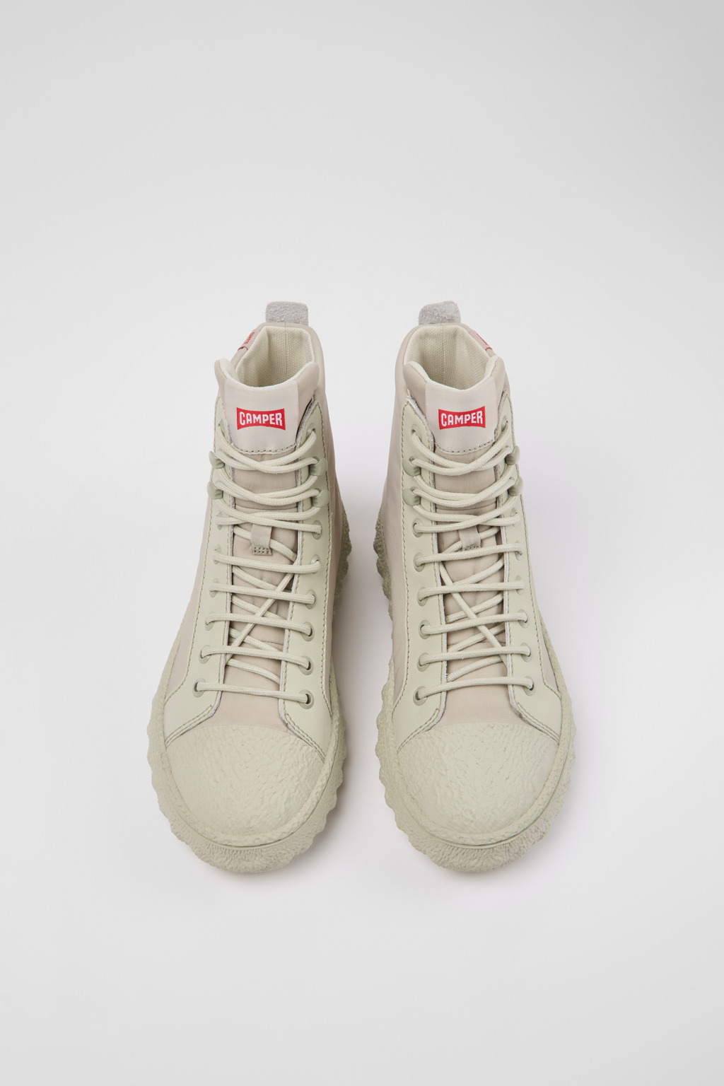 Ground PrimaLoft® MICHELIN Light gray textile and leather ankle boots for women - Image 4