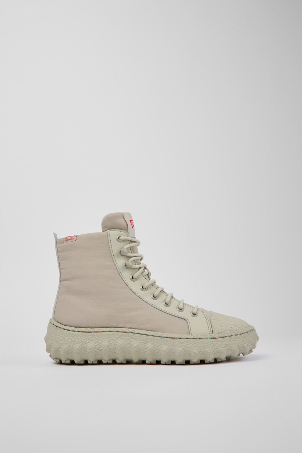 Ground PrimaLoft® MICHELIN Light gray textile and leather ankle boots for women - Image 2