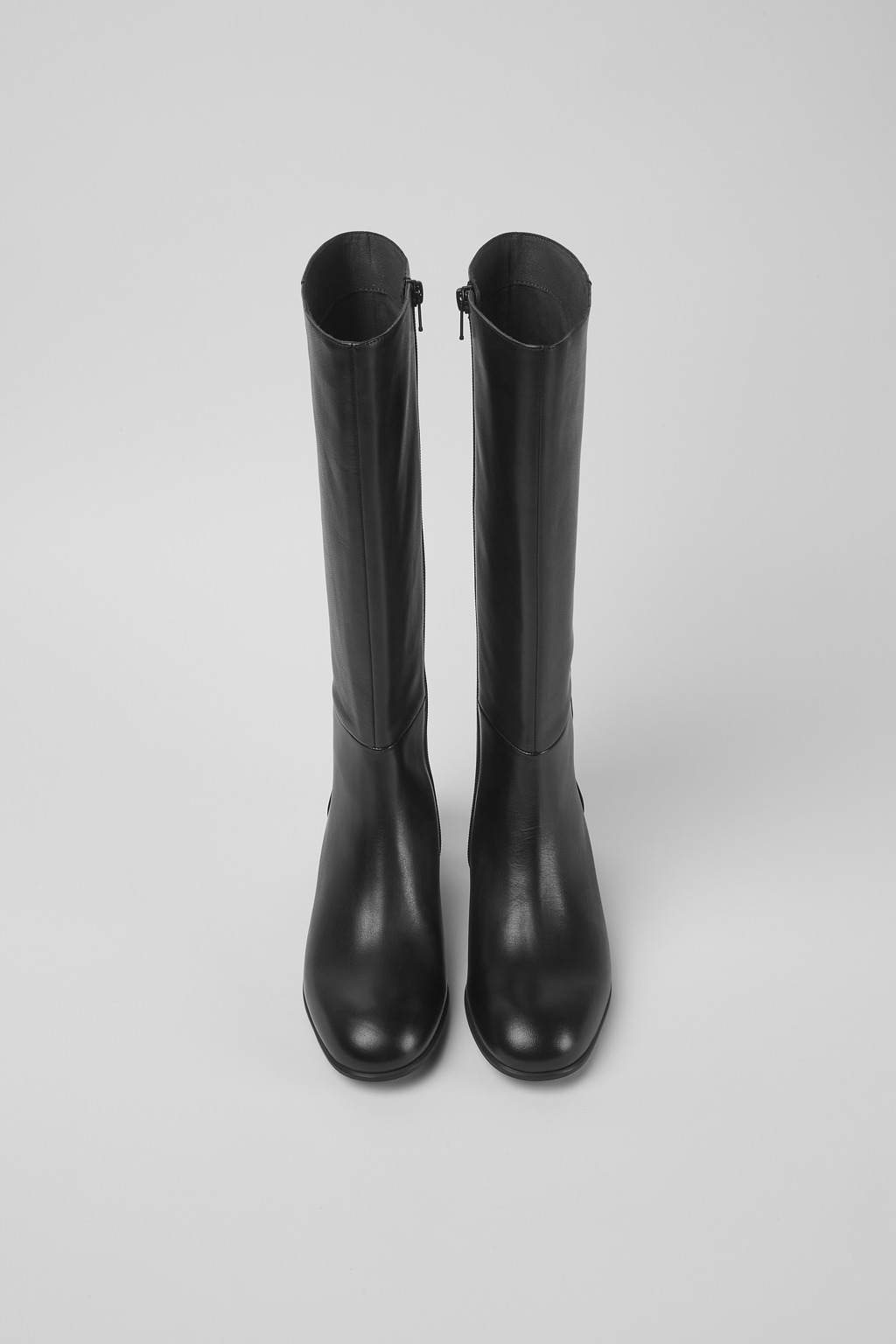 Katie Black Leather High Boots for Women. - Image 4