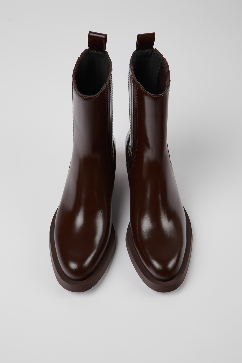 Bonnie Dark brown leather boots for women - Image 4