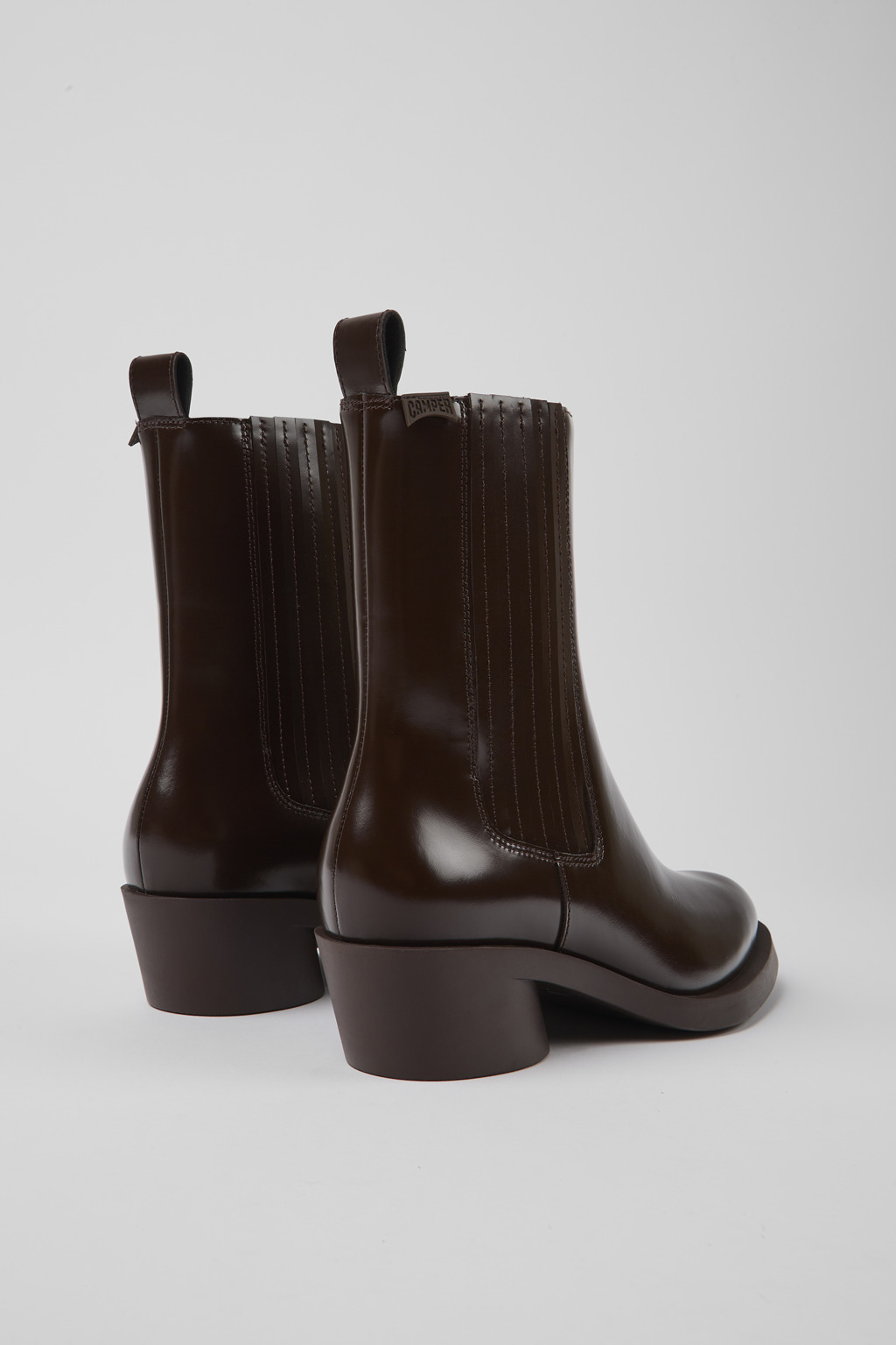 Bonnie Dark brown leather boots for women - Image 3