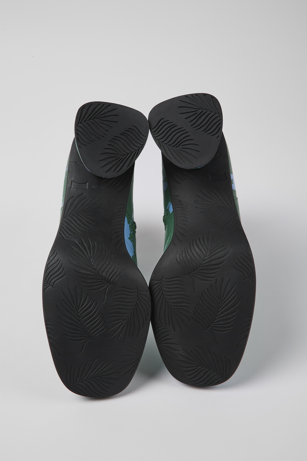 Kiara Green and blue printed leather ankle boots - Image 5