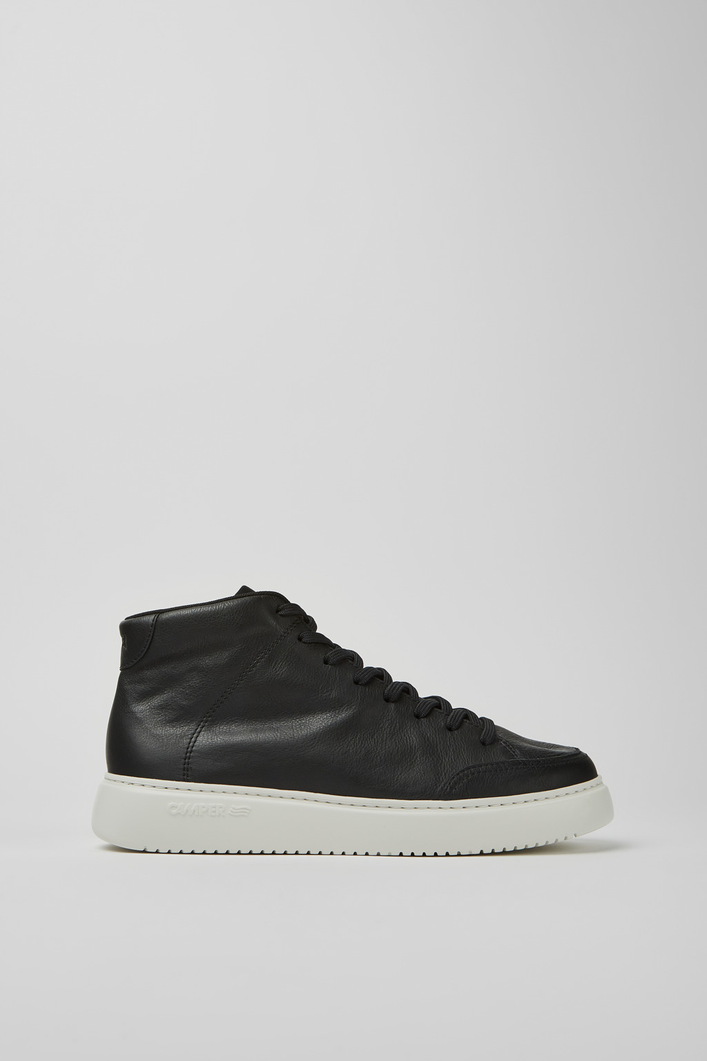 Runner K21 Black Leather Mid Boots for Women. - Image 2