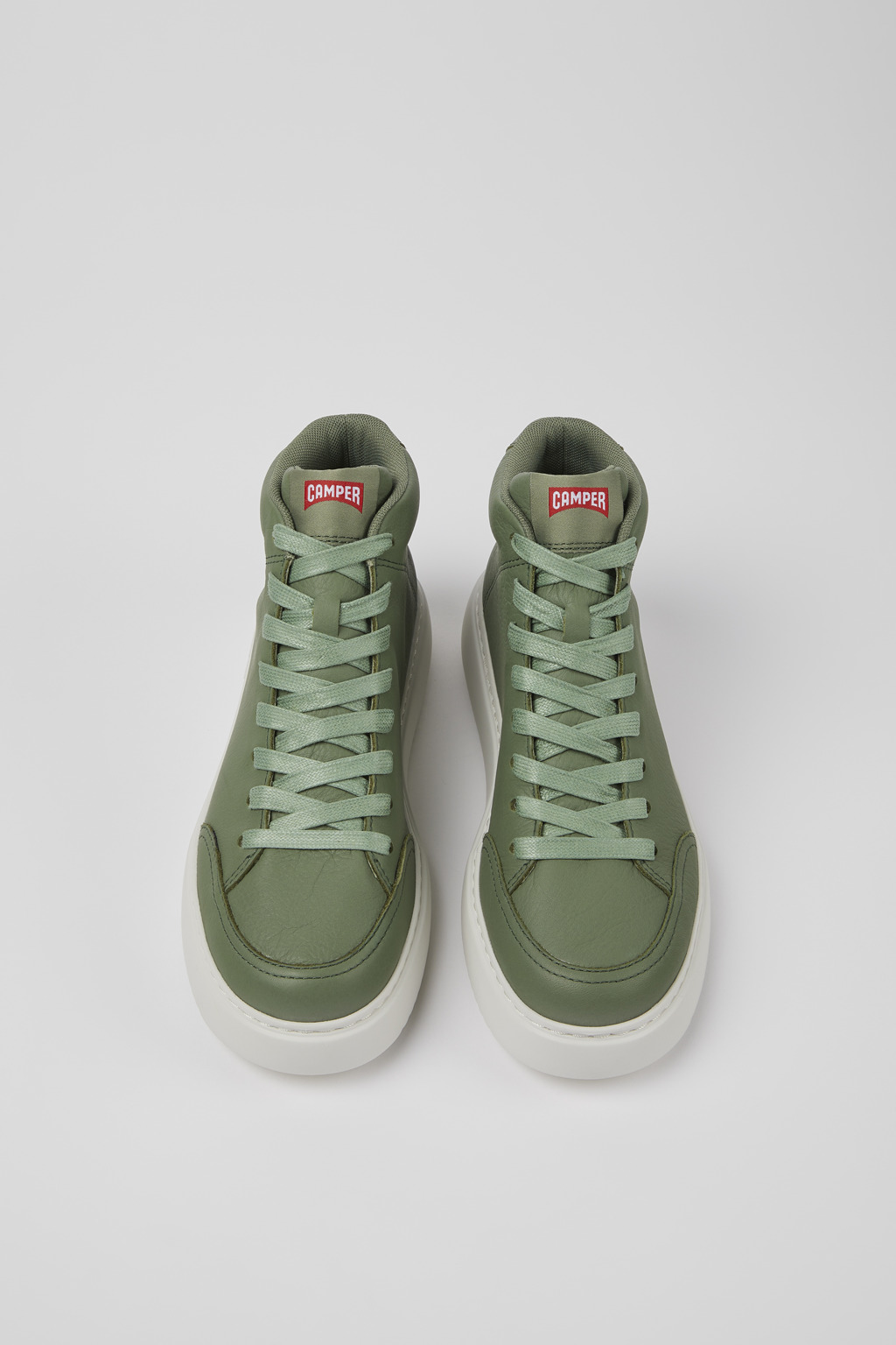 Runner K21 Green leather sneakers for women - Image 4