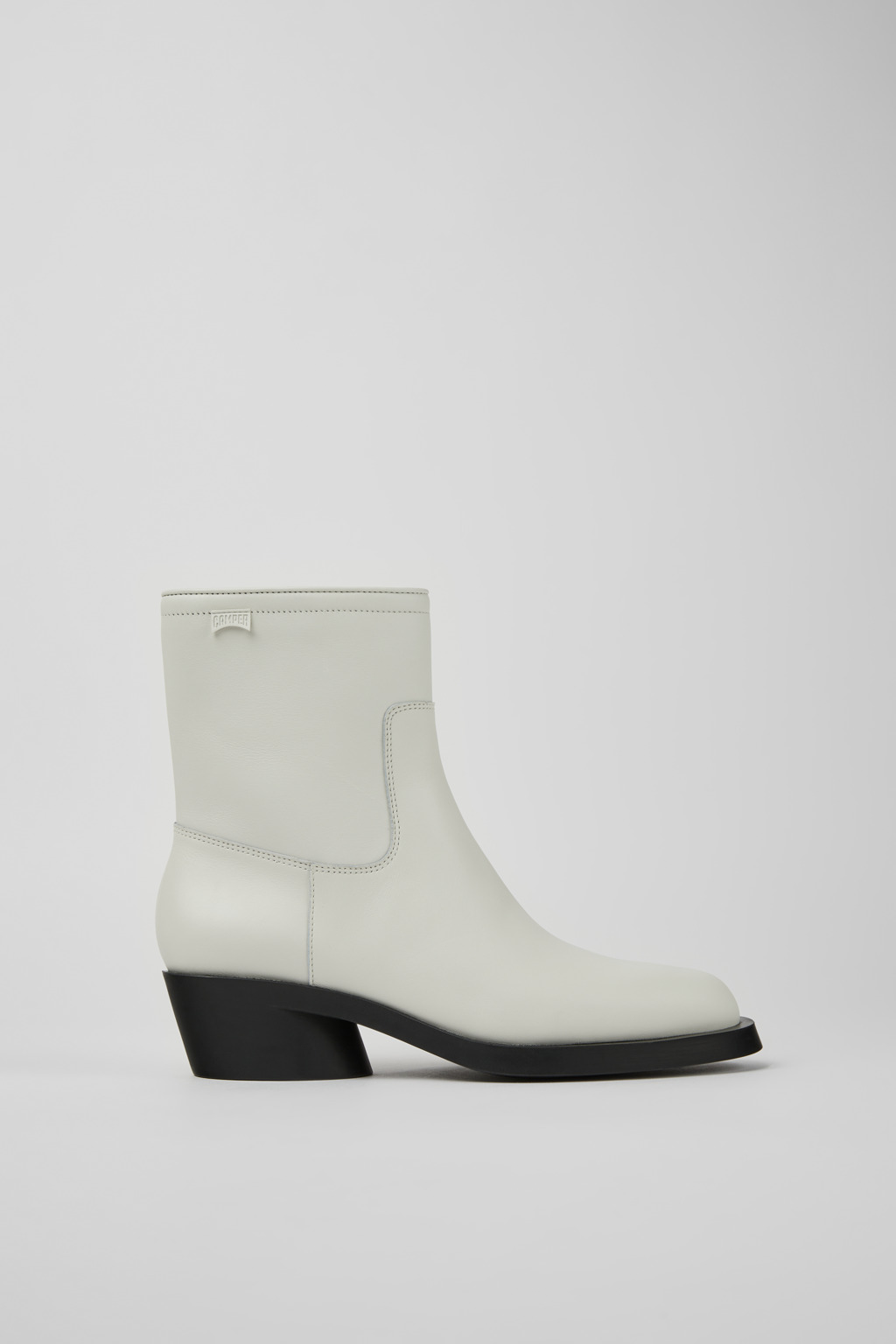 Bonnie White leather ankle boots for women - Image 2