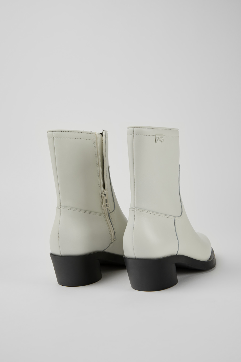 Bonnie White leather ankle boots for women - Image 3