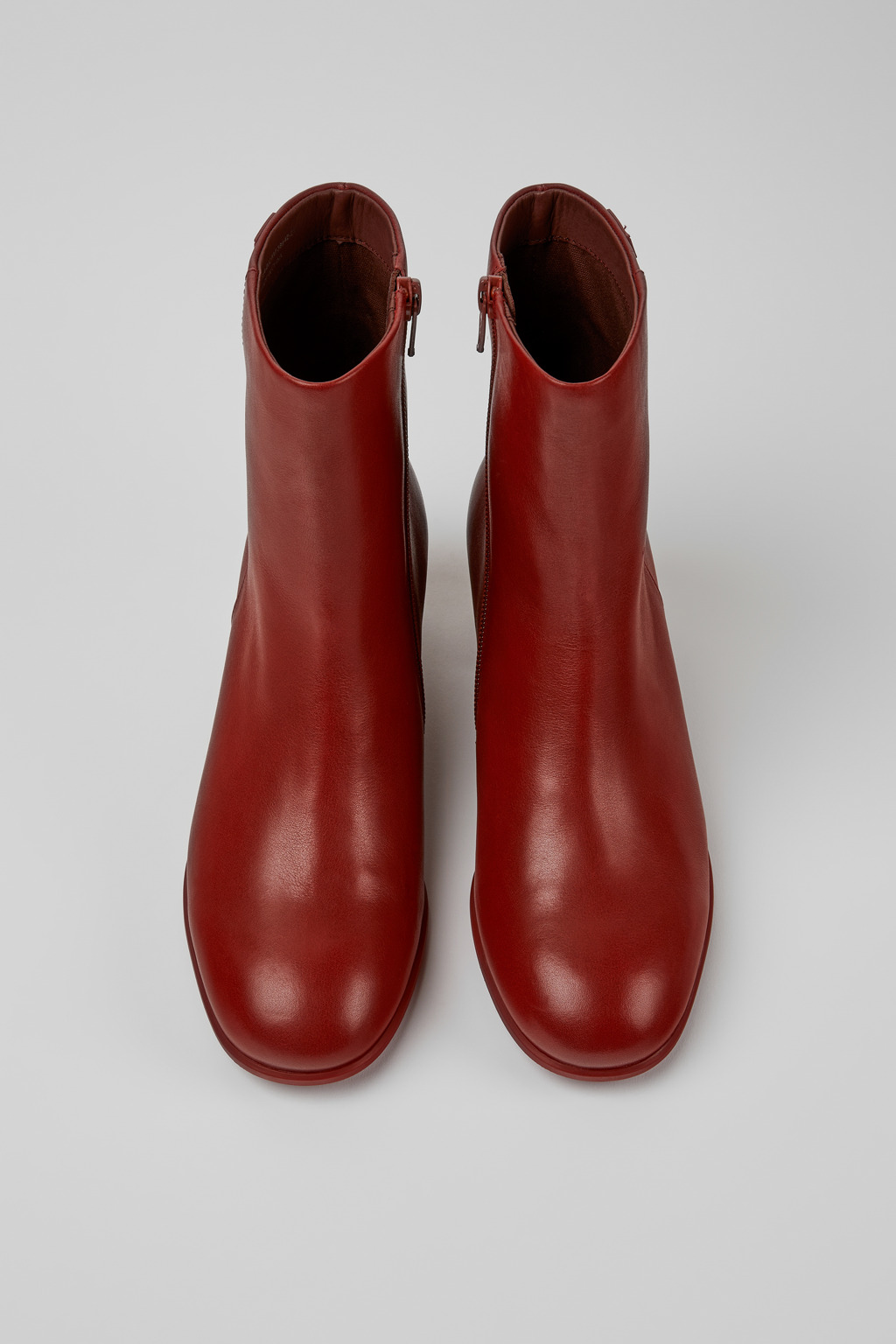 Katie Burgundy leather ankle boots - Image 4