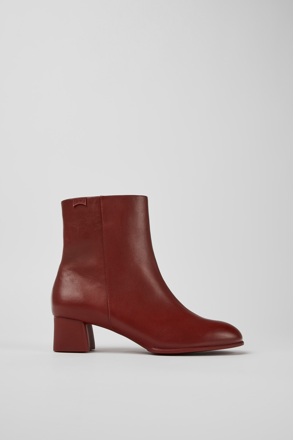 Katie Burgundy leather ankle boots - Image 2