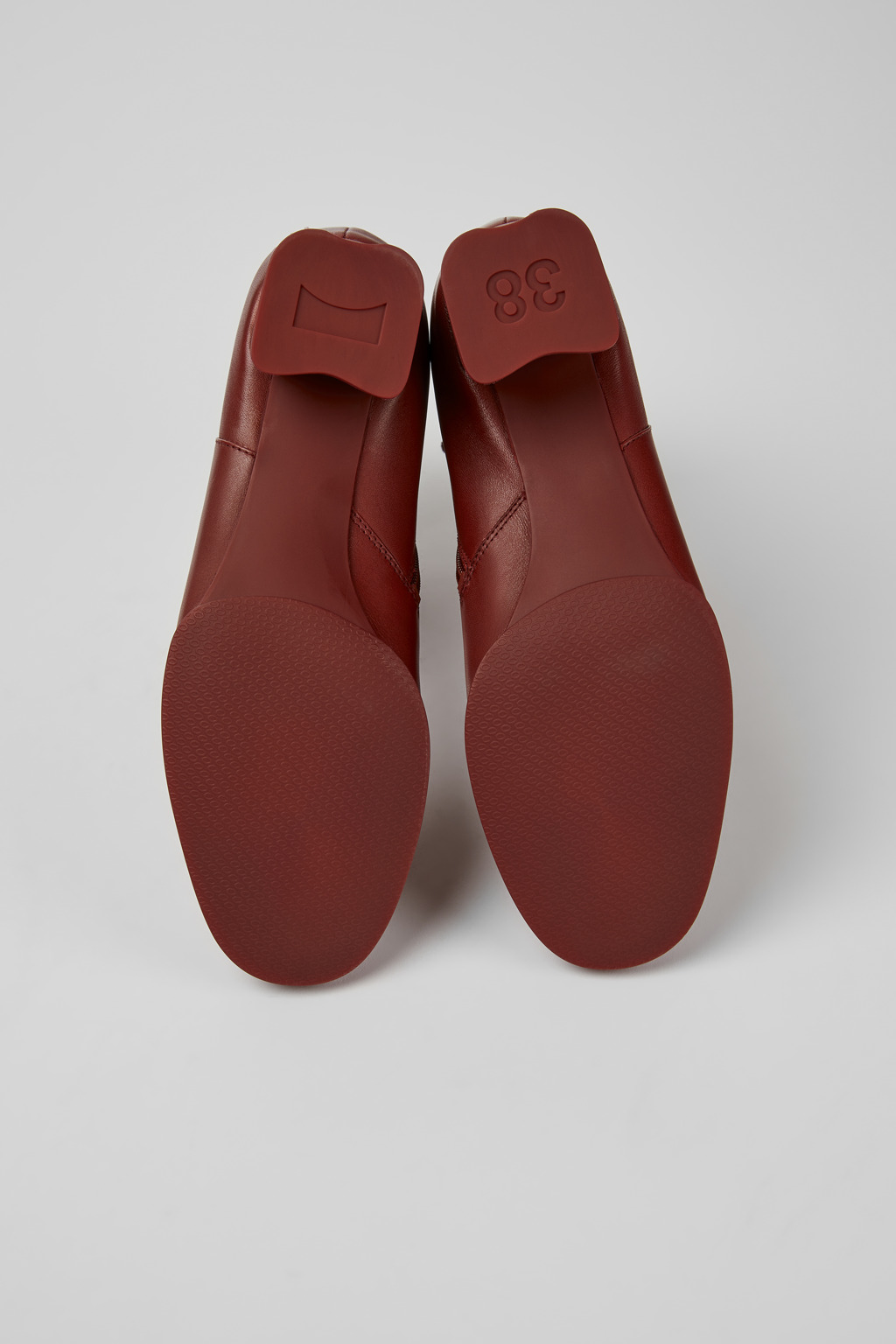 Katie Burgundy leather ankle boots - Image 5