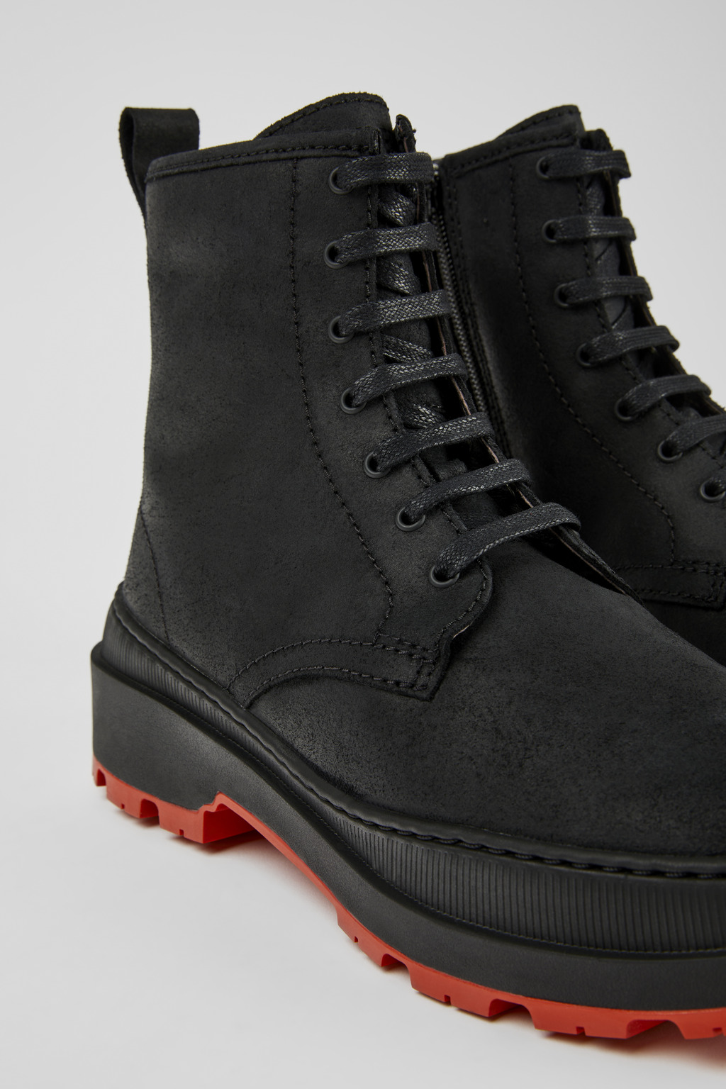 Brutus Trek MICHELIN Black nubuck ankle boots for women