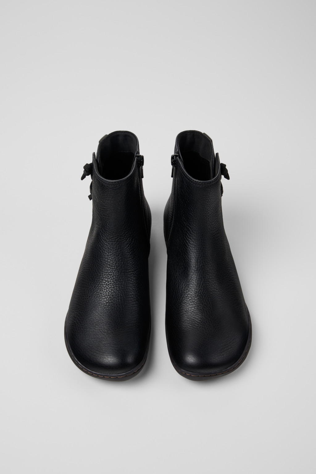 Peu Black Leather Ankle Boots for Women. - Image 4