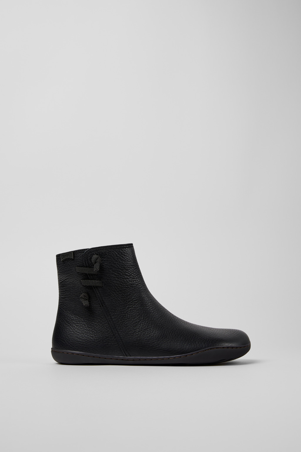 Peu Black Leather Ankle Boots for Women. - Image 2