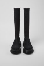 BCN TENCEL® Black textile boots for women