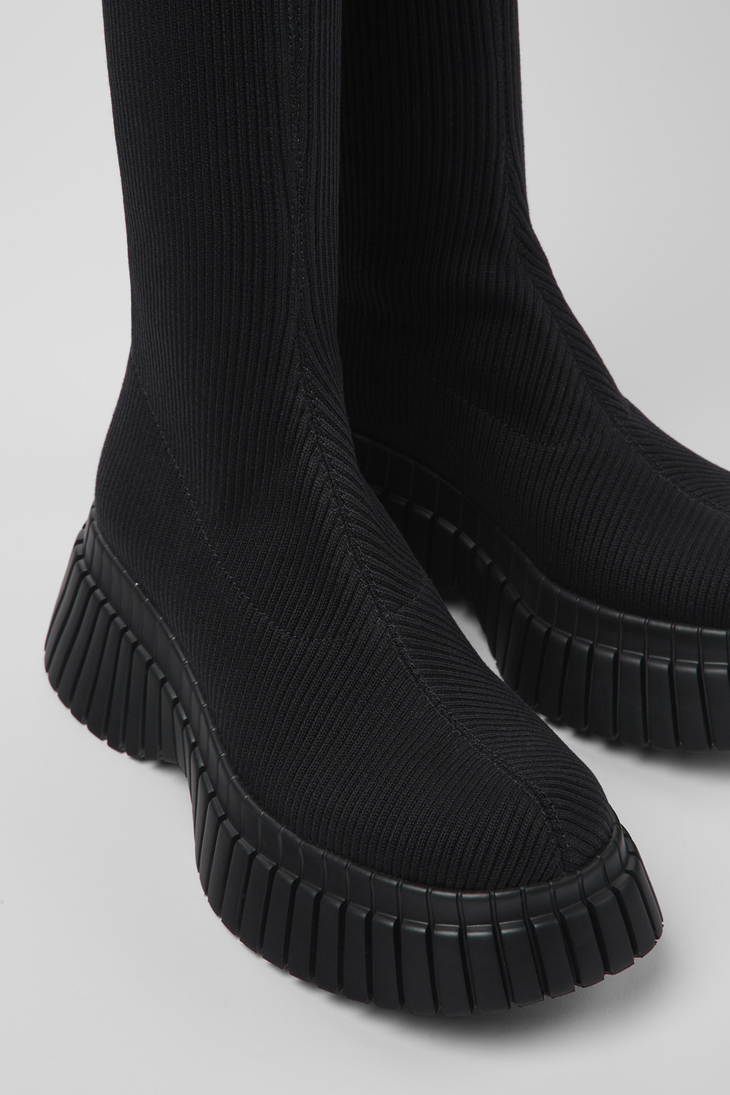 BCN TENCEL® Black textile boots for women - Image 4