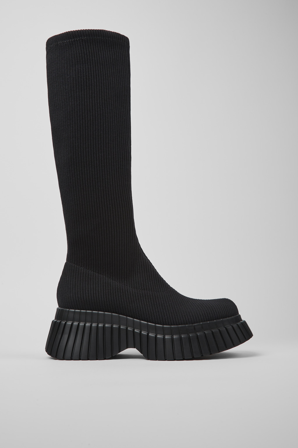 BCN TENCEL® Black textile boots for women - Image 2