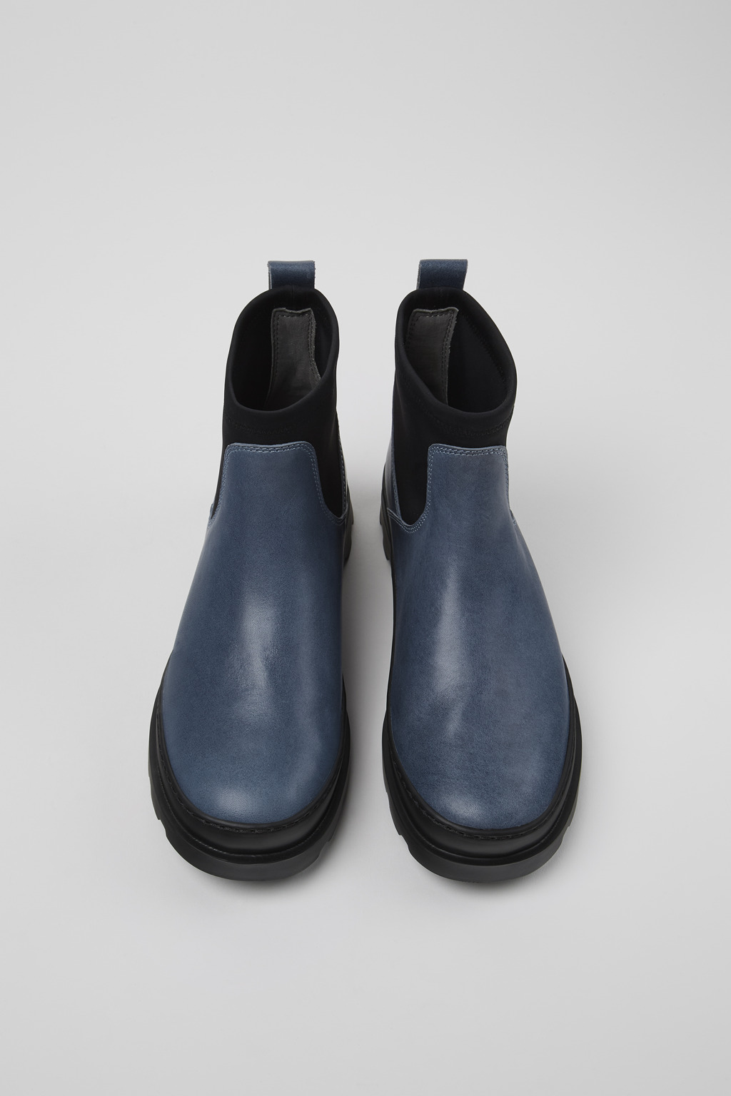 Brutus Gray leather and textile ankle boots for women - Image 4