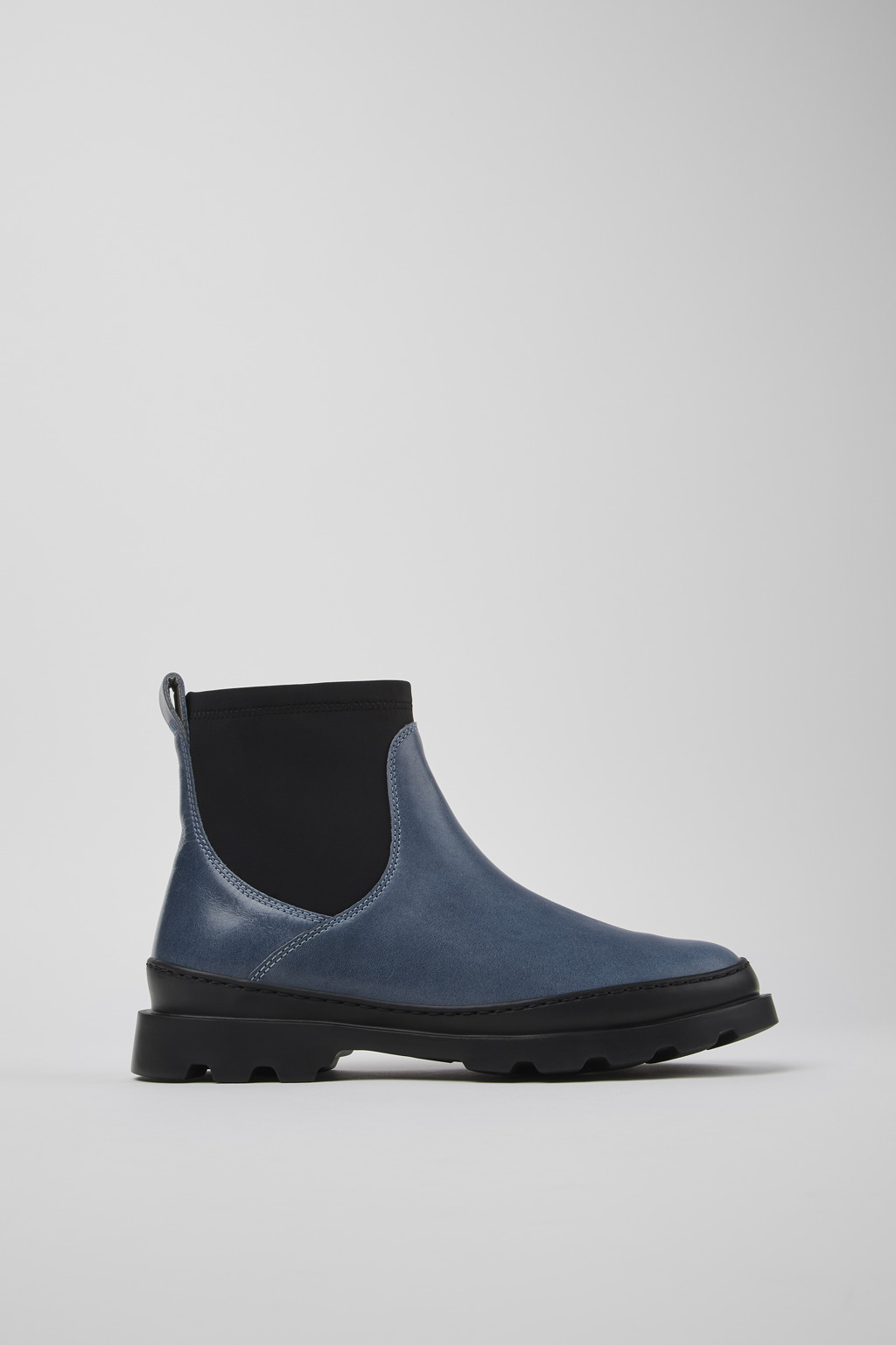 Brutus Gray leather and textile ankle boots for women - Image 2