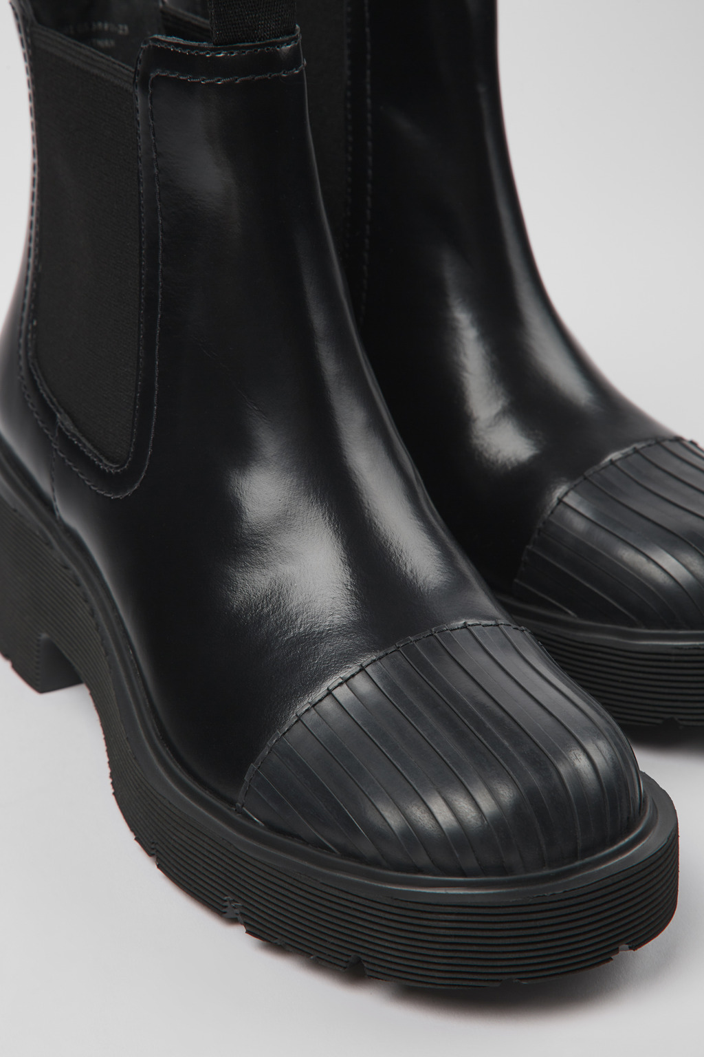 Milah Black leather Chelsea boots for women