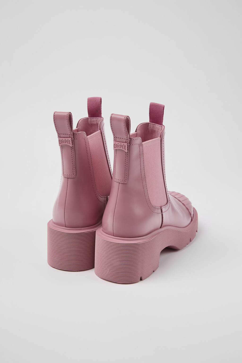 Milah Pink leather Chelsea boots for women - Image 3