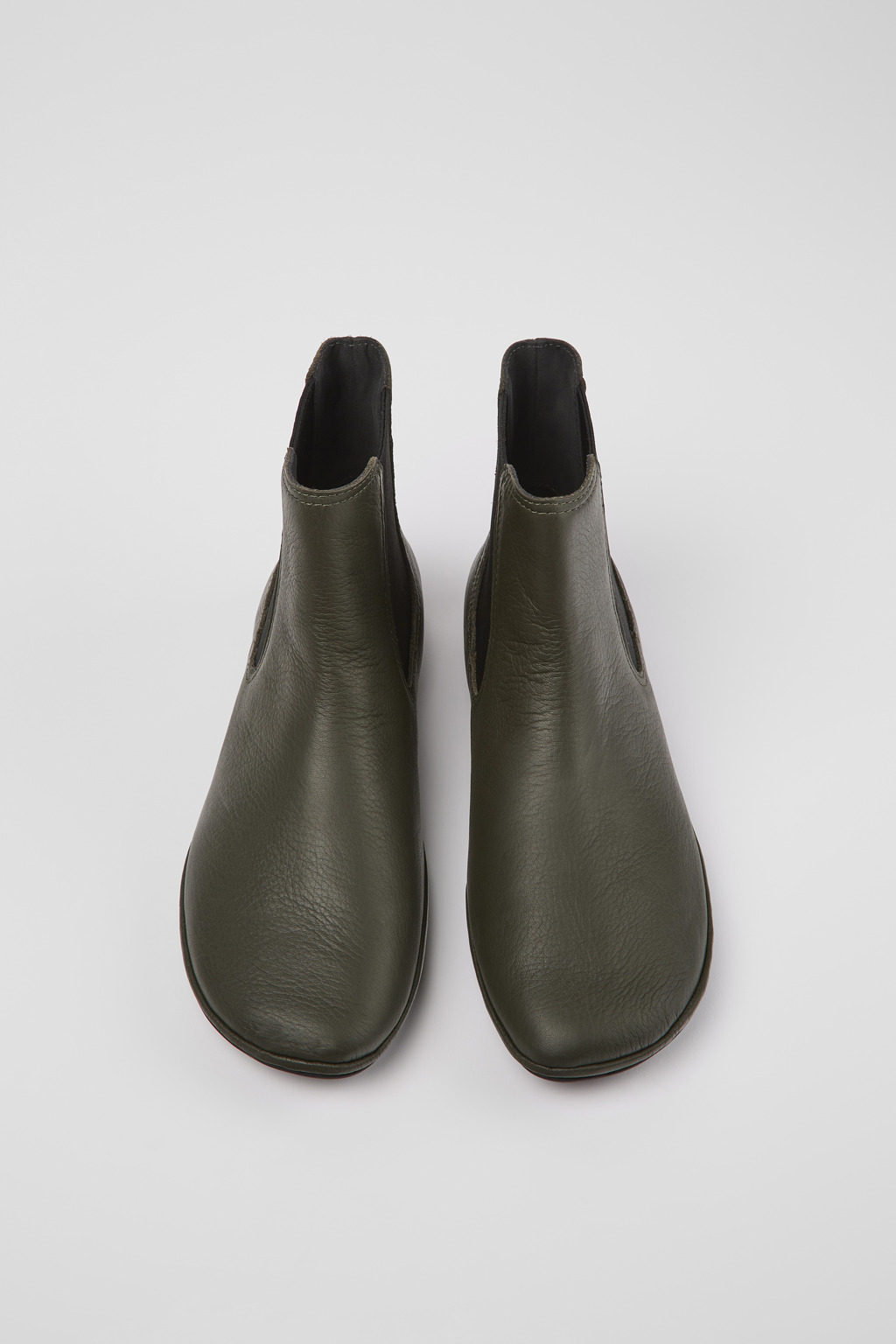 Right Green leather ankle boots - Image 4