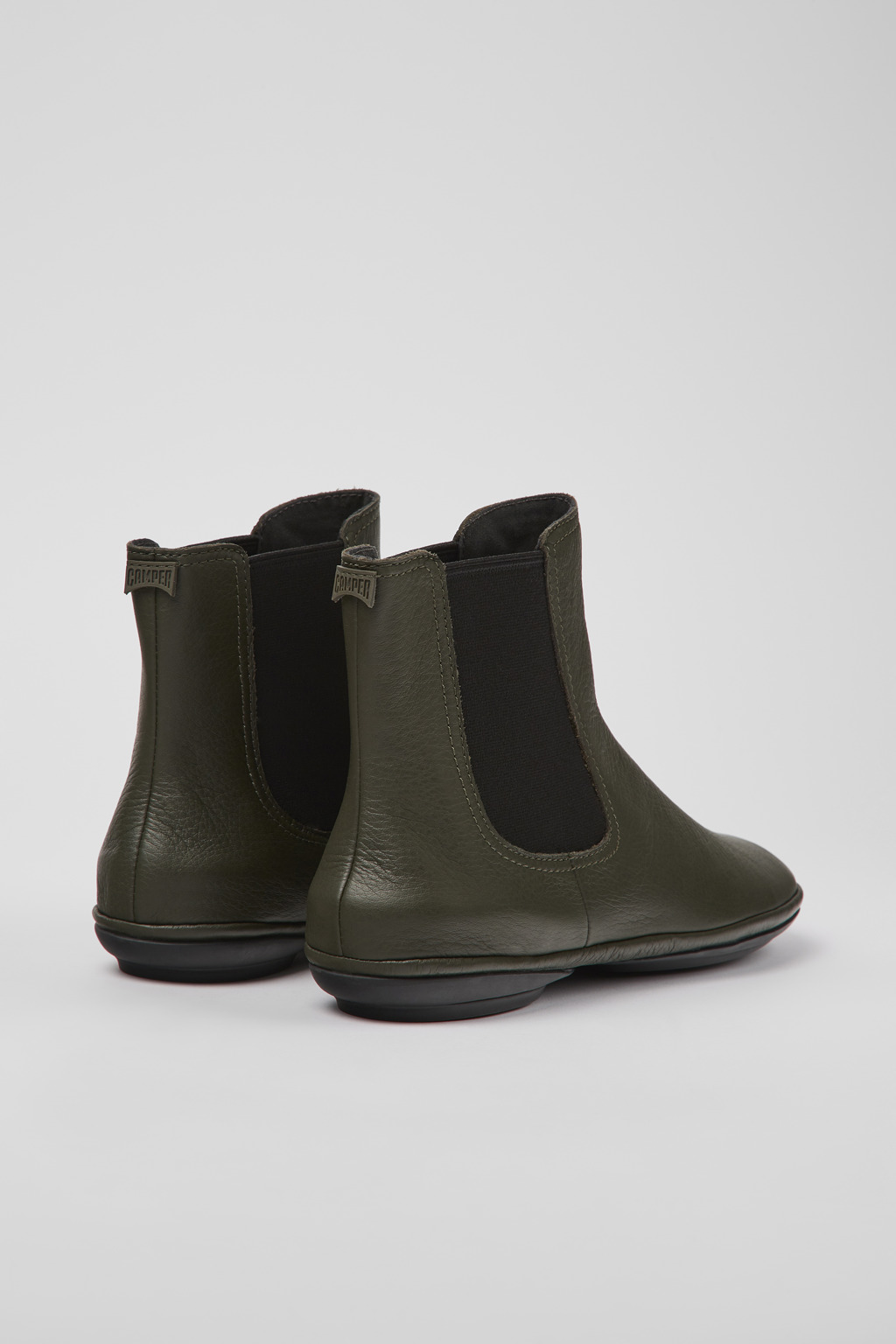 Right Green leather ankle boots - Image 3