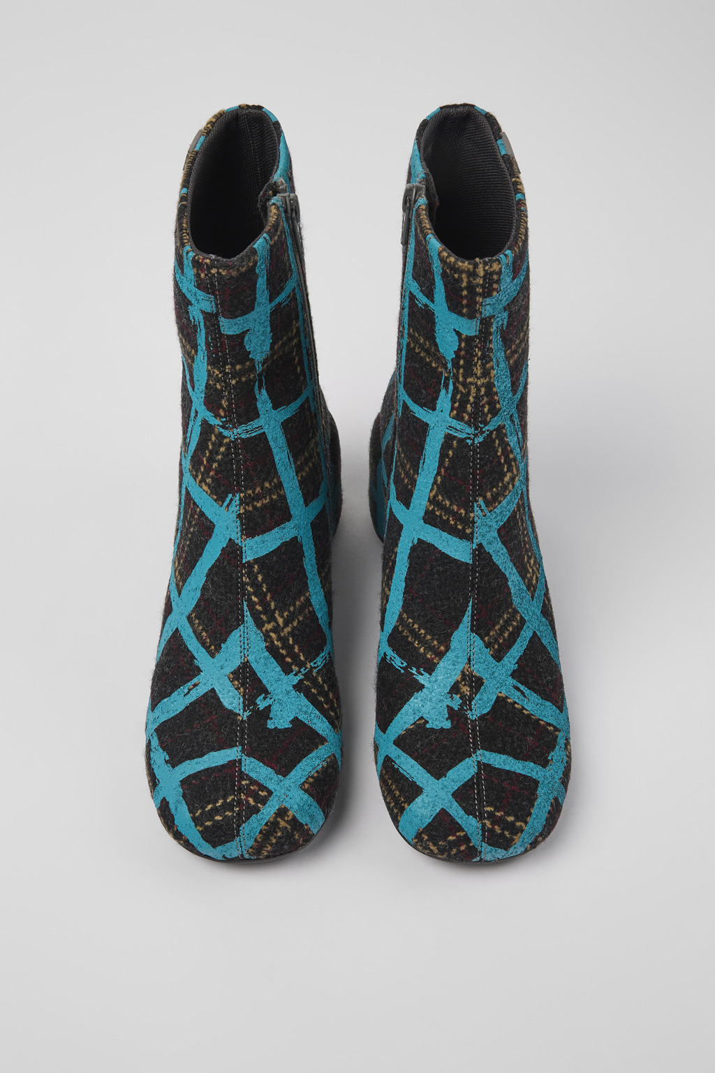Niki Multicolored recycled wool boots for women - Image 4