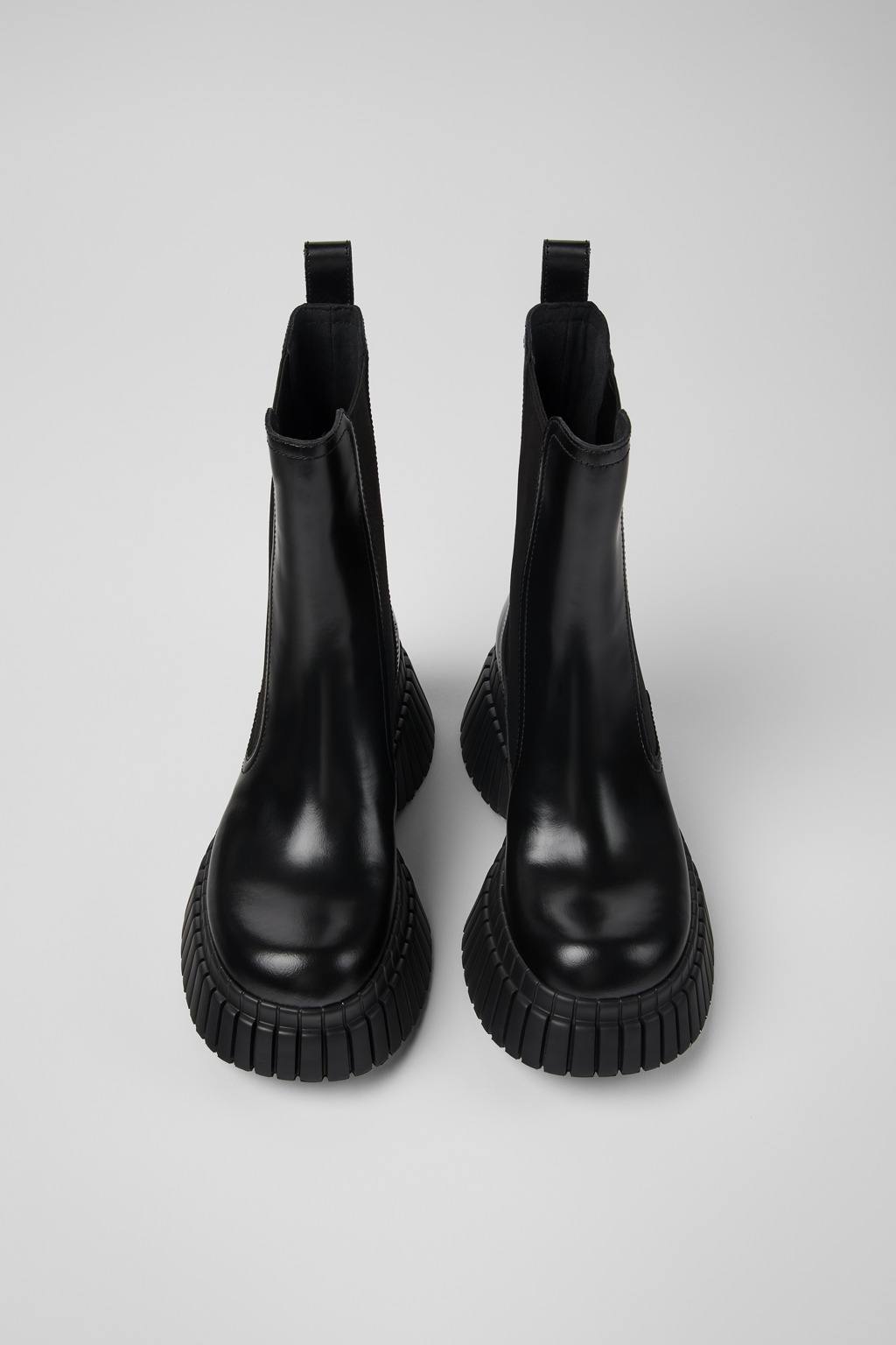 BCN Black leather chelsea boots for women - Image 4