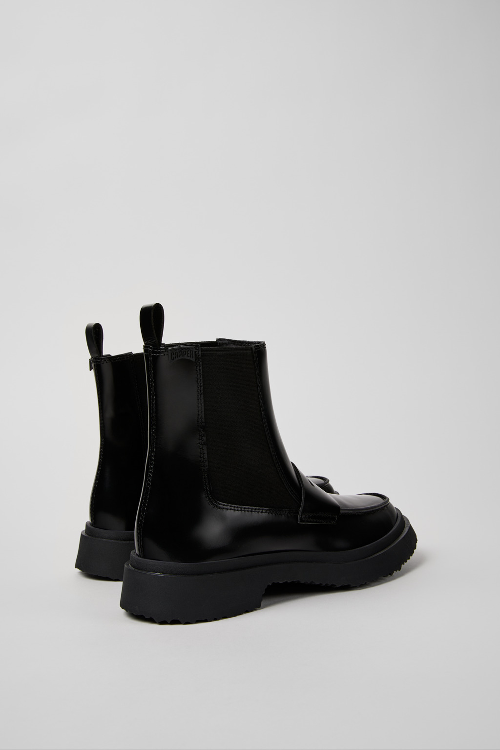 Walden Black Leather Mid Boots for Women. - Image 3