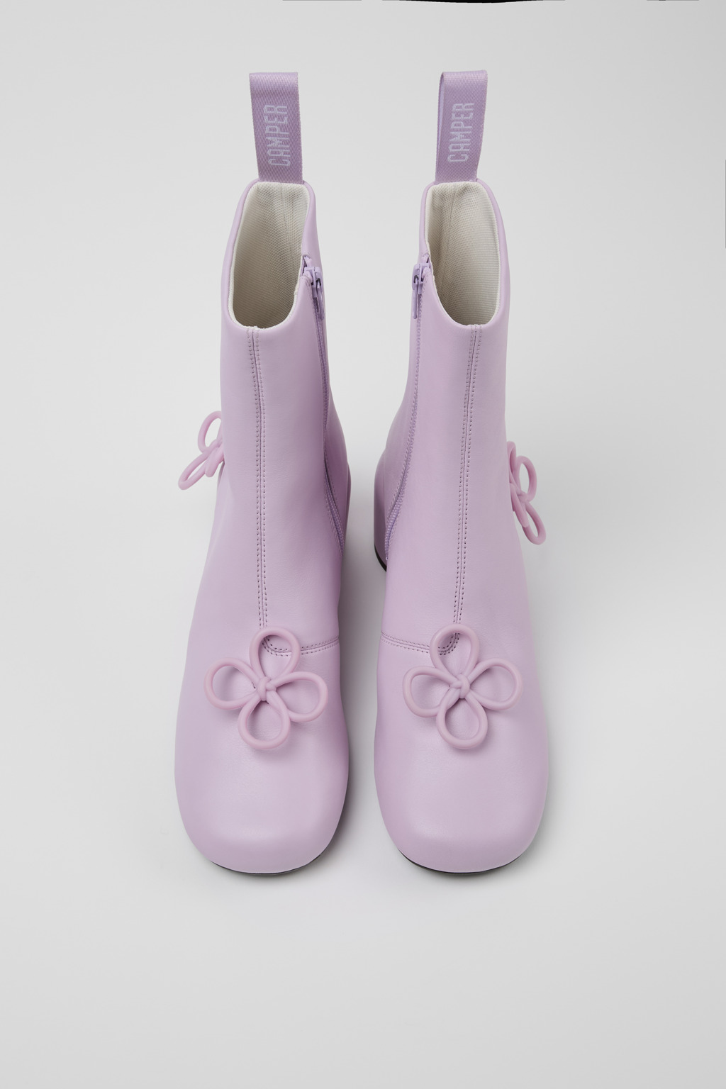 Twins Purple Leather Boots for Women - Image 4