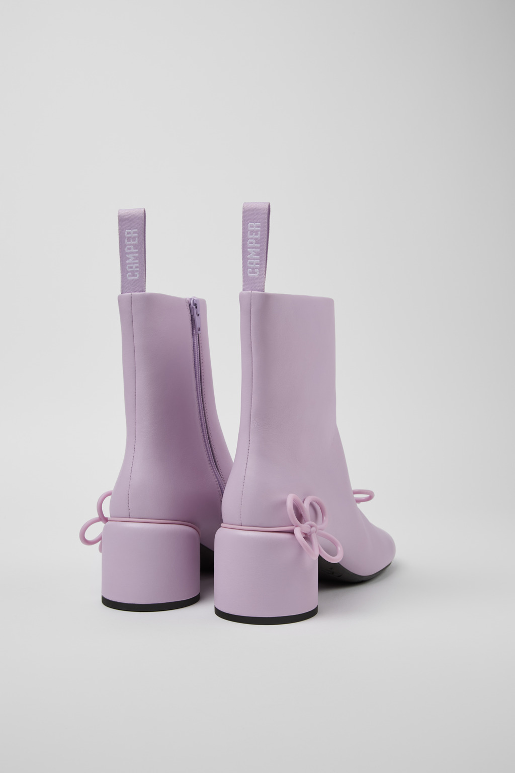 Twins Purple Leather Boots for Women - Image 3