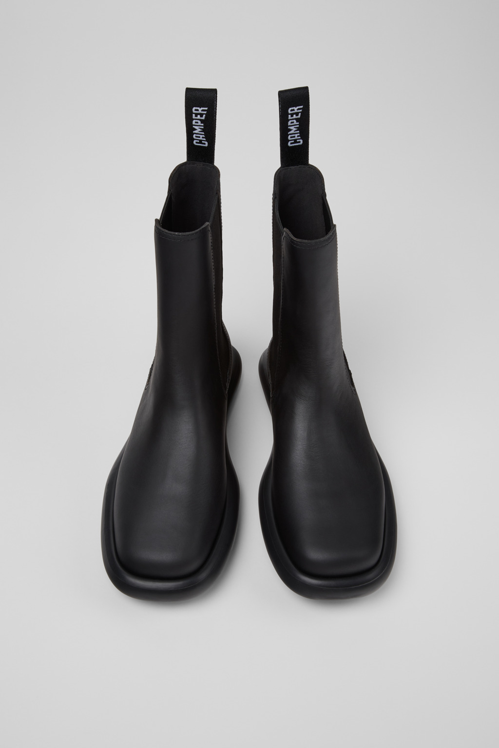 Onda Black Leather Ankle Boots for Women. - Image 4