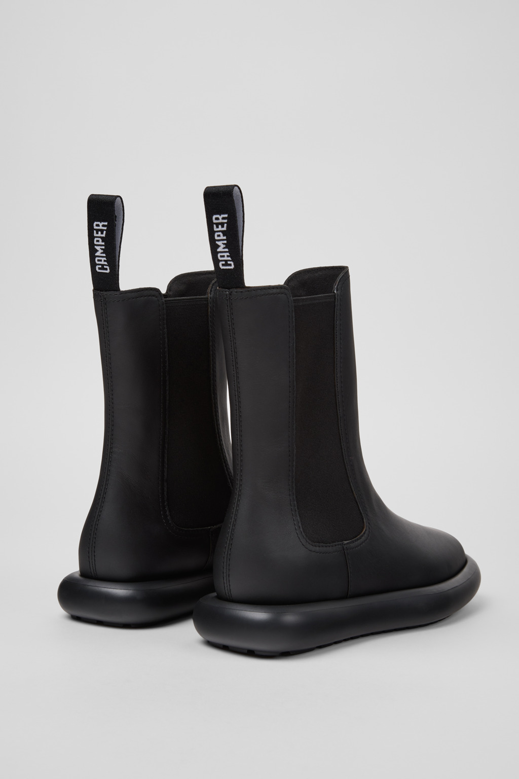 Onda Black Leather Ankle Boots for Women. - Image 3