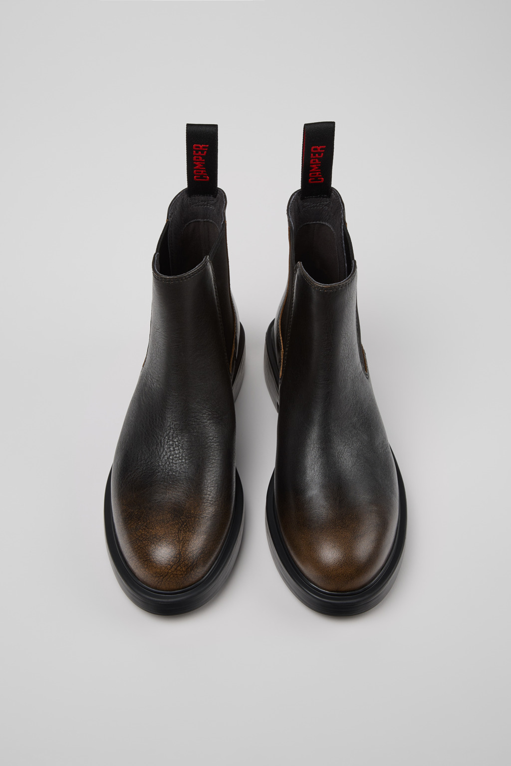 Dean Black and Brown Leather Ankle Boots for Women. - Image 5