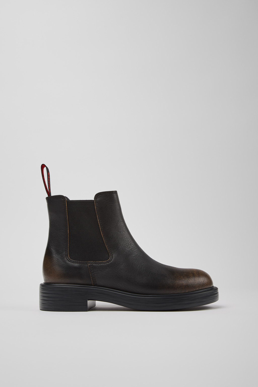 Dean Black and Brown Leather Ankle Boots for Women. - Image 3