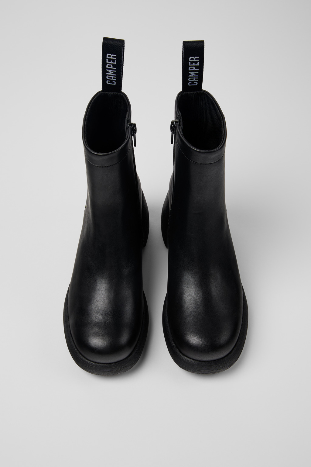Thelma II Black Leather Ankle Boots for Women. - Image 4