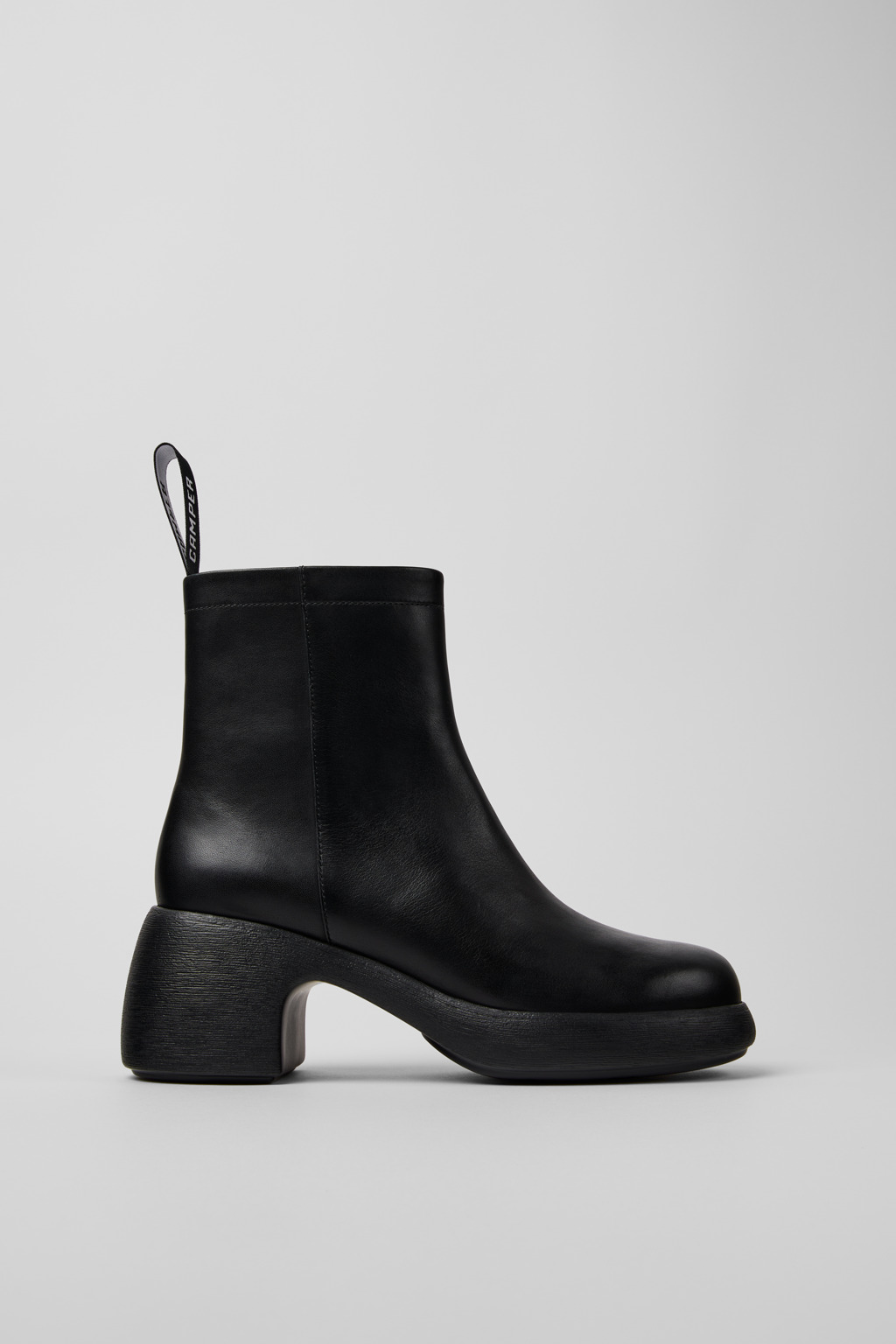 Thelma II Black Leather Ankle Boots for Women. - Image 2