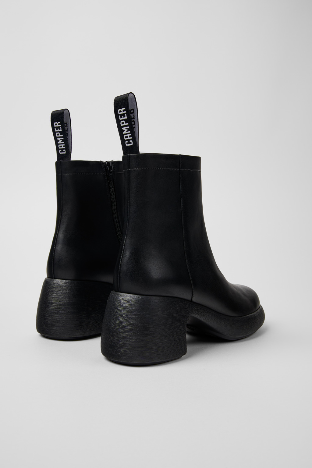 Thelma II Black Leather Ankle Boots for Women. - Image 3