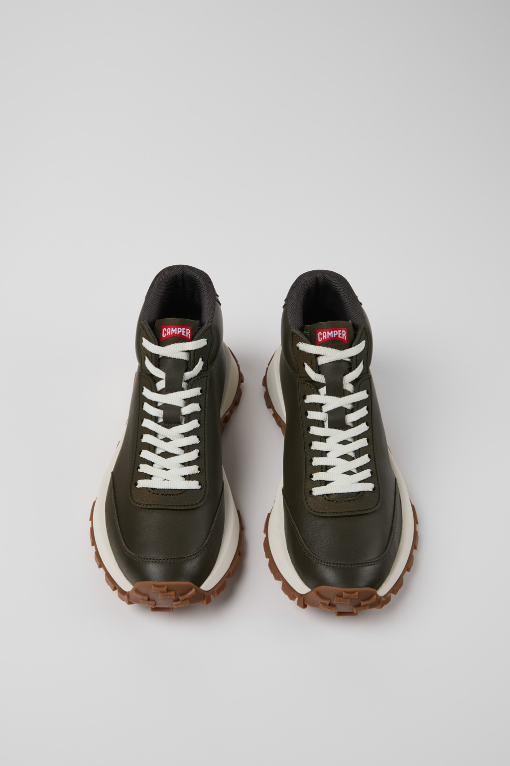 Drift Trail VIBRAM Green leather sneakers for women - Image 4