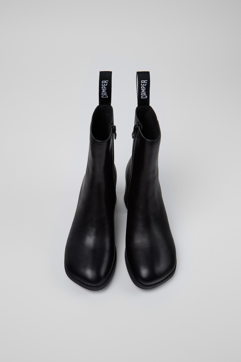 Kora Black Leather Mid Boots for Women. - Image 4