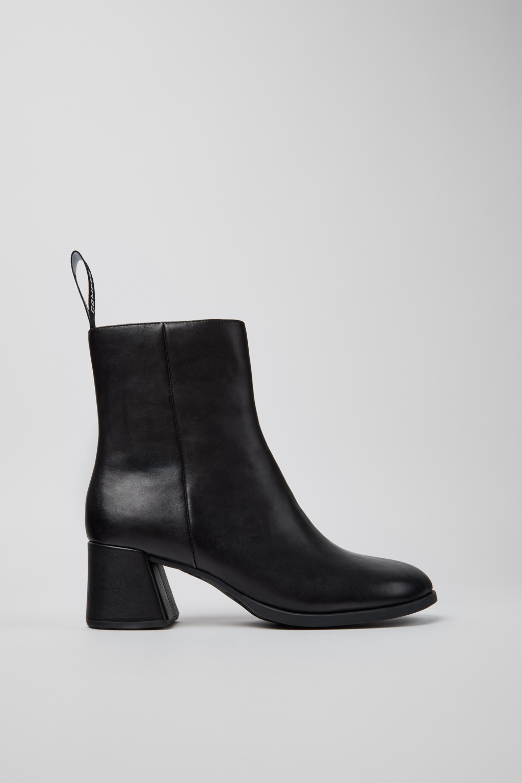 Kora Black Leather Mid Boots for Women. - Image 2