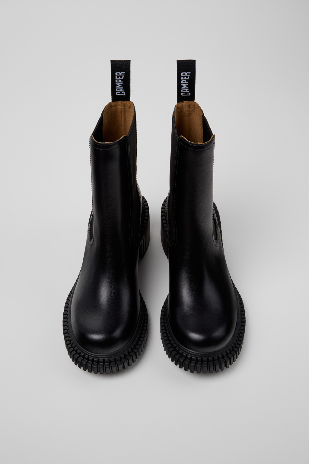 Pix London Black Leather Mid Boots for Women. - Image 4