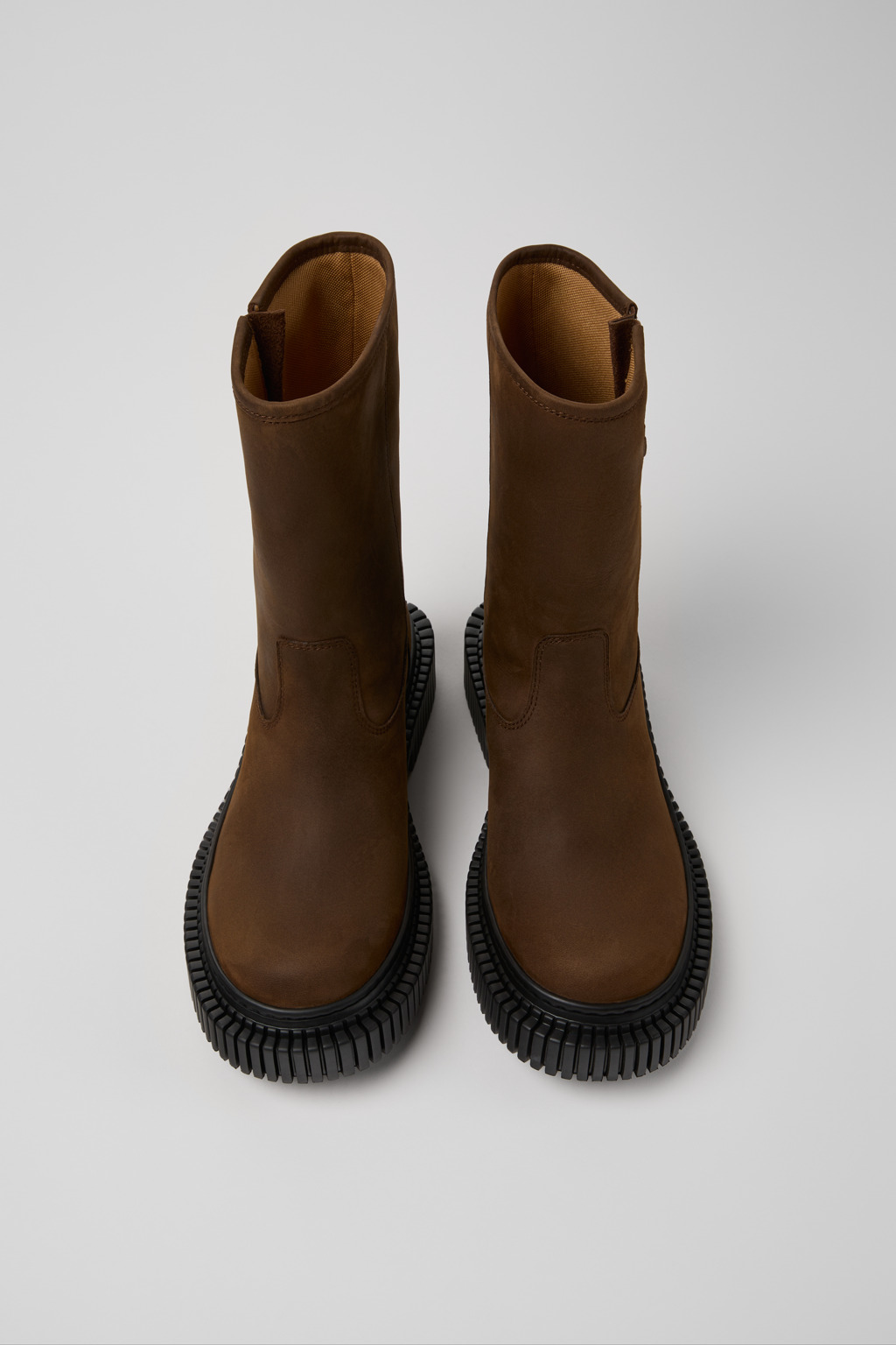 Pix Berlin Brown Nubuck Mid Boots for Women. - Image 4