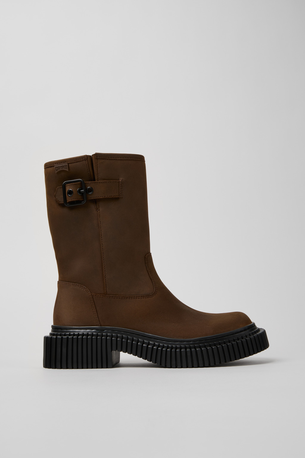 Pix Berlin Brown Nubuck Mid Boots for Women. - Image 2