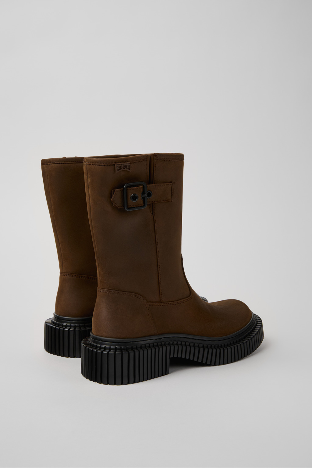 Pix Berlin Brown Nubuck Mid Boots for Women. - Image 3