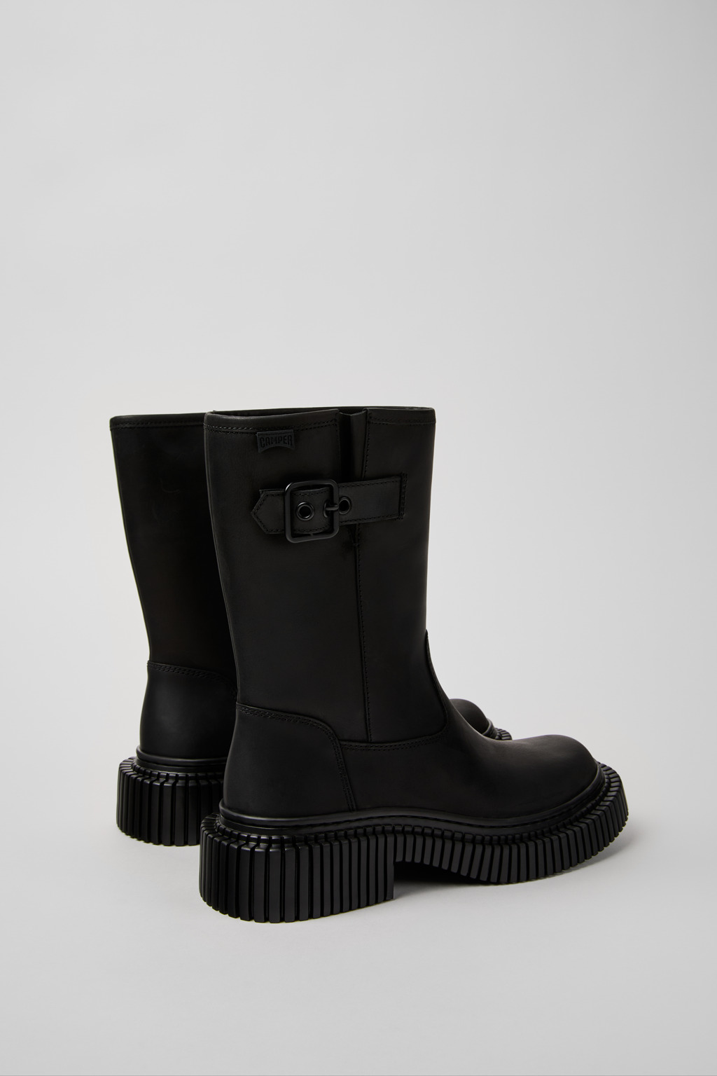 Pix Berlin Black Nubuck Mid Boots for Women. - Image 3